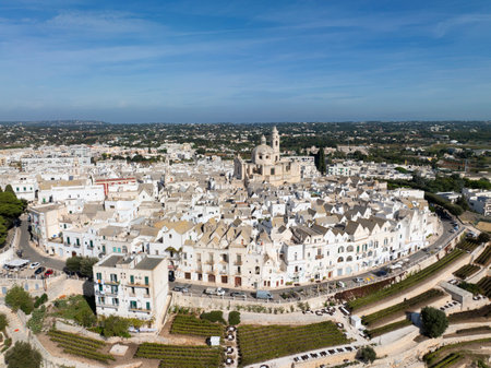 view of Locorotondo, Puglia, Italyの写真素材