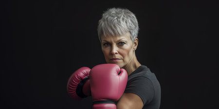 woman fighting, AI generated imageの素材