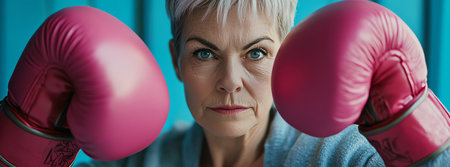 woman fighting, AI generated imageの素材