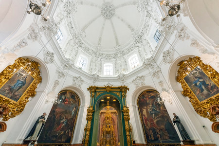 CORDOBA, SPAIN - DECEMBER 24, 2024: Ornamental art in the Mezquita Cathedral in Cordoba, Spain. The cathedral, which was converted into a former Great Mosqueのeditorial素材