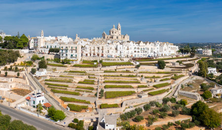 view of Locorotondo, Puglia, Italyの写真素材