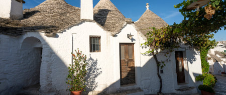 street in Alberobello, Puglia, Italyの写真素材