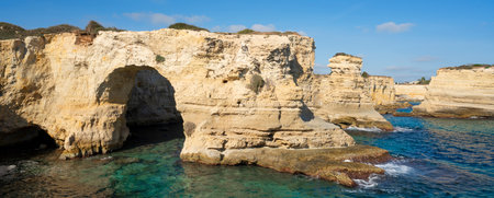 rock formation, Torre Sant'Andrea, Puglia, Italyの写真素材