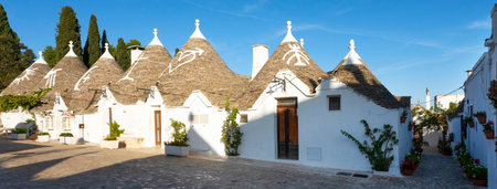 street in Alberobello, Puglia, Italyの写真素材