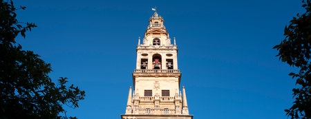 bell tower in Cordoba, Spainの写真素材