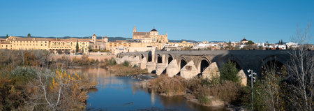 view of famous bridge in Cordoba, Spainの写真素材
