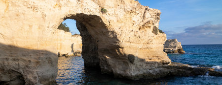 rock formation, Torre Sant'Andrea, Puglia, Italyの写真素材
