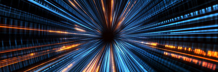 data transfer illustration, AI generated imageの素材