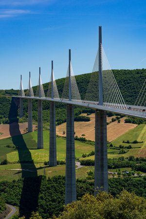 famous viaduct in Millau, France, Europe