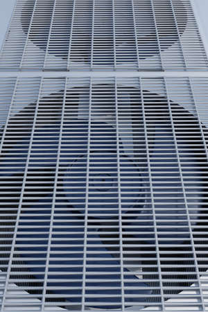 two-fan air conditioner grilleの写真素材