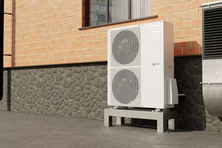 two-fan air conditioner, supply ventilation grille 3dの写真素材