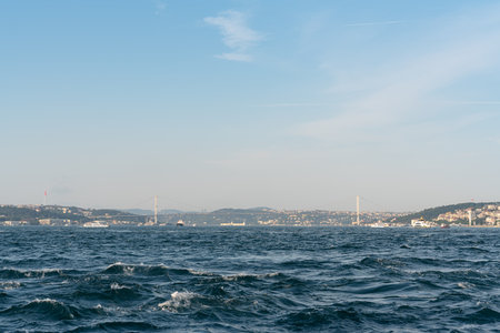 Bridge over the Straits of Bosphorus in Istanbulのeditorial素材