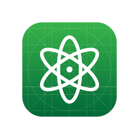 Atom, nucleus sign icon, vector illustration. Nucleus symbol. Flat icon. Flat design style for web and mobile.のイラスト素材