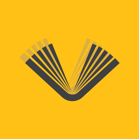 Open book sign icon, vector illustration. Open book symbol. Flat icon. Flat design style for web and mobile.のイラスト素材