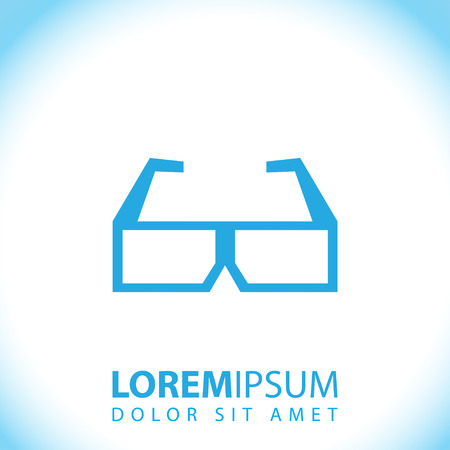 Cinema glasses sign icon, vector illustration. Cinema glasses symbol. Flat icon. Flat design style for web and mobile.のイラスト素材