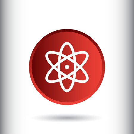 Atom, nucleus sign icon, vector illustration. Nucleus symbol. Flat icon. Flat design style for web and mobile.のイラスト素材
