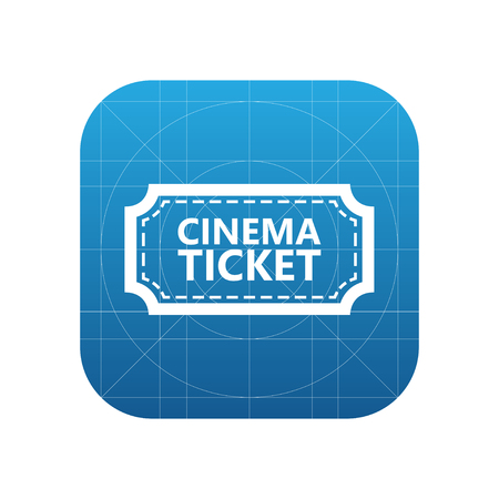Cinema ticket sign icon, vector illustration. Cinema ticket symbol. Flat icon. Flat design style for web and mobile.のイラスト素材