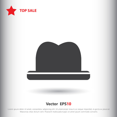 Man hat sign icon, vector illustration. Man hat cap symbol. Flat icon. Flat design style for web and mobile.のイラスト素材