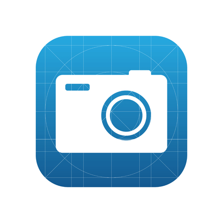 Photo camera sign icon, vector illustration. Photo camera symbol. Flat icon. Flat design style for web and mobile.のイラスト素材