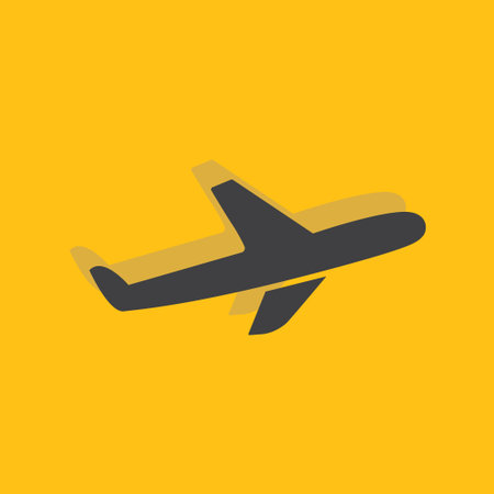 Airplane sign icon, vector illustration. Airplane symbol. Flat icon. Flat design style for web and mobile.のイラスト素材