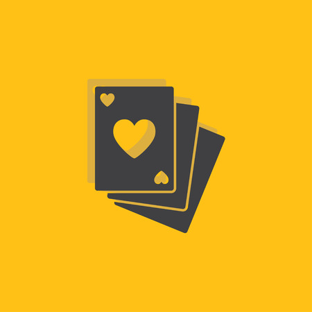 Poker cards sign icon, vector illustration. Poker cards symbol. Flat icon. Flat design style for web and mobile.のイラスト素材