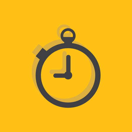 Stopwatch sign icon, vector illustration. Stopwatch symbol. Flat icon. Flat design style for web and...