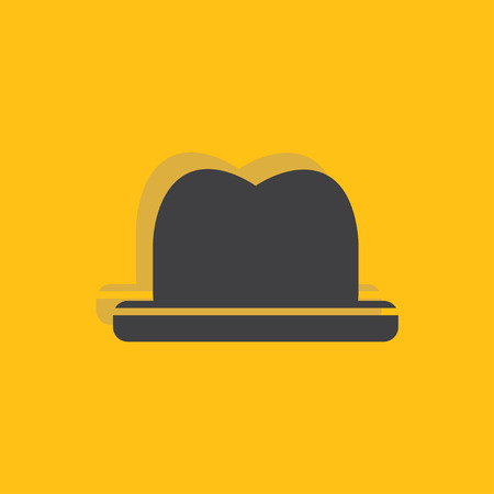 Man hat sign icon, vector illustration. Man hat cap symbol. Flat icon. Flat design style for web and mobile.のイラスト素材