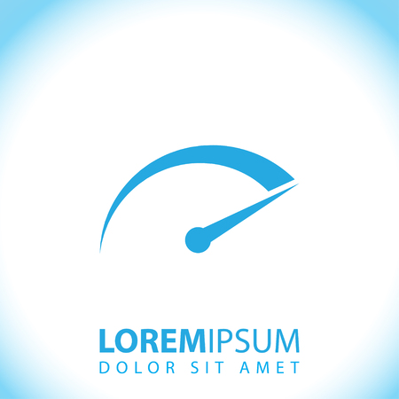Speedometer sign icon, vector illustration. Speedometer symbol. Flat icon. Flat design style for web and mobile.のイラスト素材