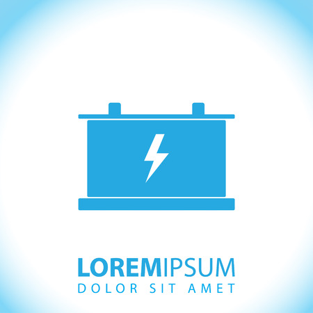 Battery sign icon, vector illustration. Car battery symbol. Flat icon. Flat design style for web and mobile.のイラスト素材