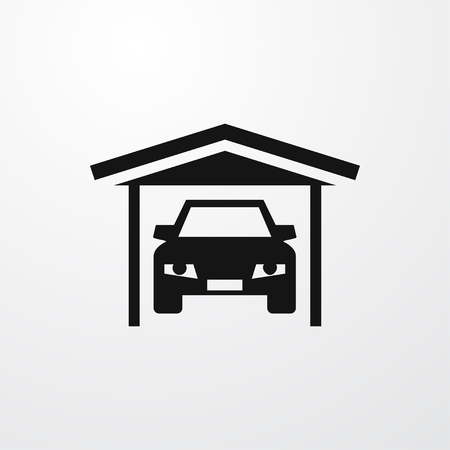 garage icon illustration isolated vector sign symbolのイラスト素材