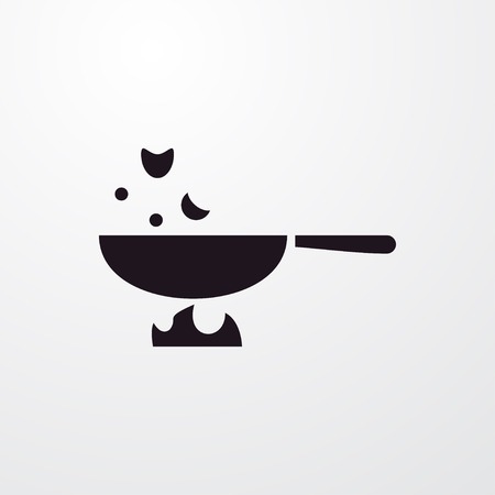 frying pan icon illustration isolated vector sign symbolのイラスト素材