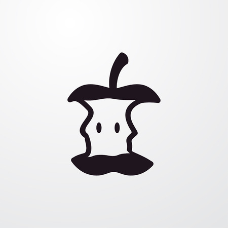 apple stump icon illustration isolated vector sign symbolのイラスト素材