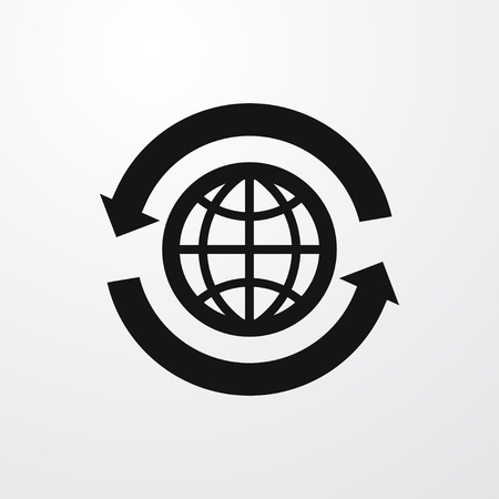 globe icon illustration isolated vector sign symbolのイラスト素材