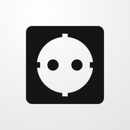 power socket icon illustration isolated vector sign symbolのイラスト素材