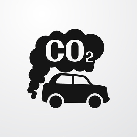 CO2 car icon illustration isolated vector sign symbolのイラスト素材