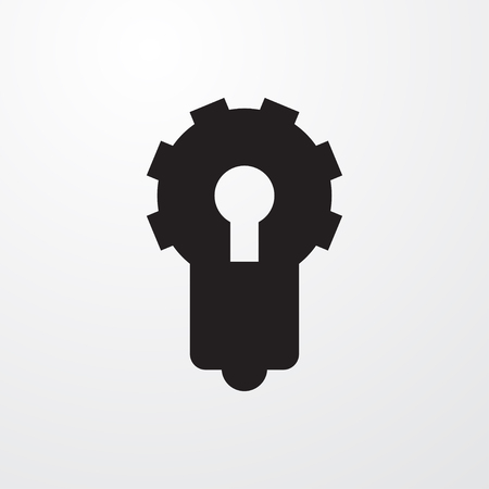gear keyhole icon illustration isolated vector sign symbolのイラスト素材