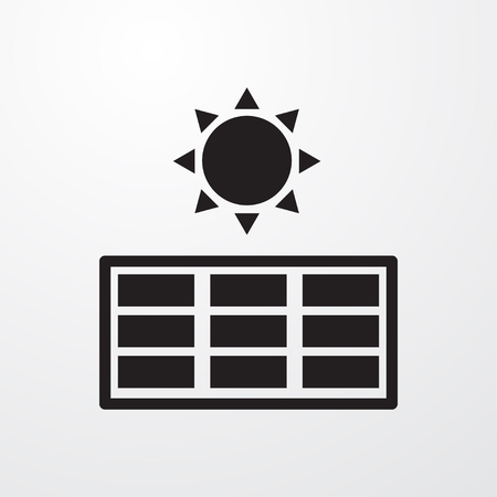 solar panel icon illustration isolated vector sign symbolのイラスト素材