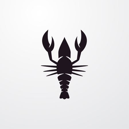 lobster icon illustration isolated vector sign symbolのイラスト素材
