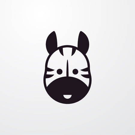 zebra icon illustration isolated vector sign symbolのイラスト素材