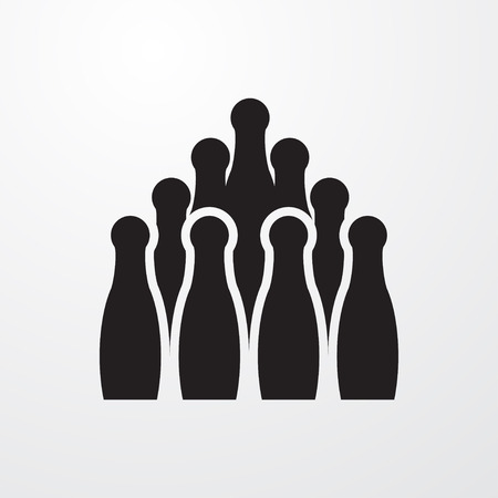 bowling icon illustration isolated vector sign symbolのイラスト素材