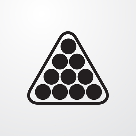 biliard triangle icon illustration isolated vector sign symbolのイラスト素材