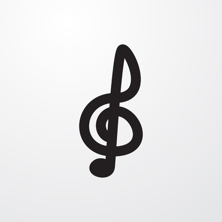 treble clef icon illustration isolated vector sign symbolのイラスト素材