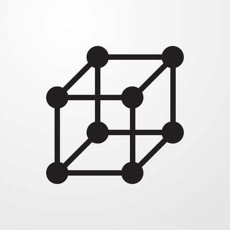 cube icon illustration isolated vector sign symbolのイラスト素材