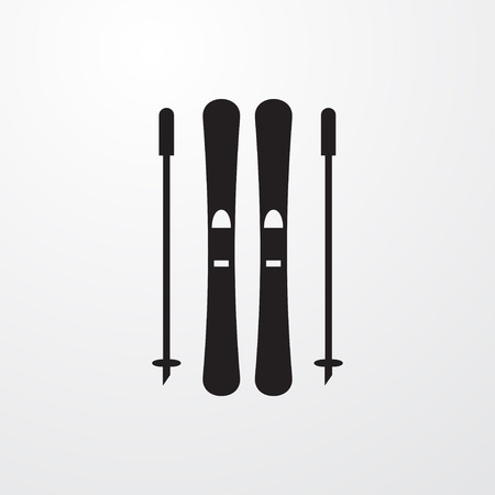 skiing icon illustration isolated sign symbolのイラスト素材