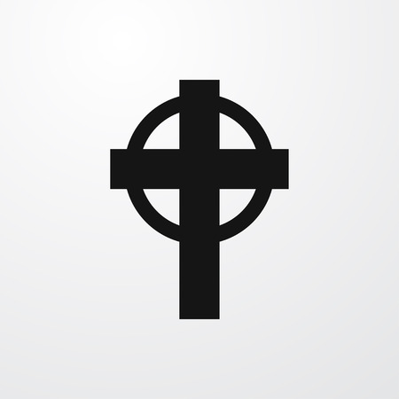 christian cross icon illustration isolated sign symbolのイラスト素材