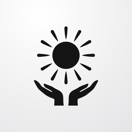 sun hand icon illustration isolated sign symbolのイラスト素材