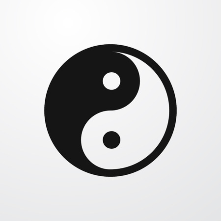 yin yang icon illustration isolated signのイラスト素材