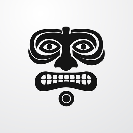 ritual mask icon illustration isolated sign symbolのイラスト素材