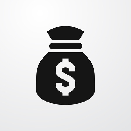 money sack icon illustration isolated vector sign symbolのイラスト素材