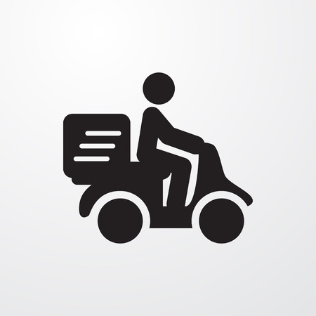delivery bike icon illustration isolated vector sign symbolのイラスト素材